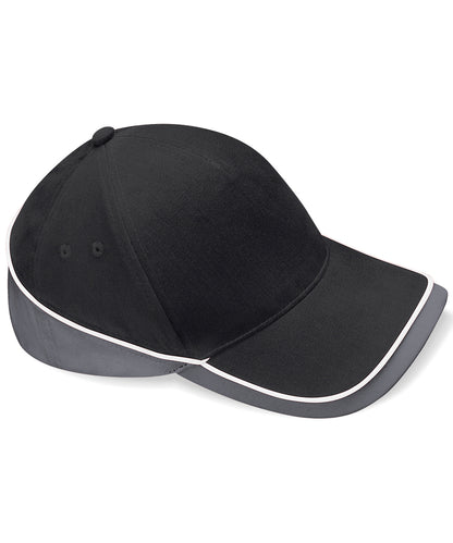 Beechfield BC171 Teamwear competition cap in Black/Graphite Grey