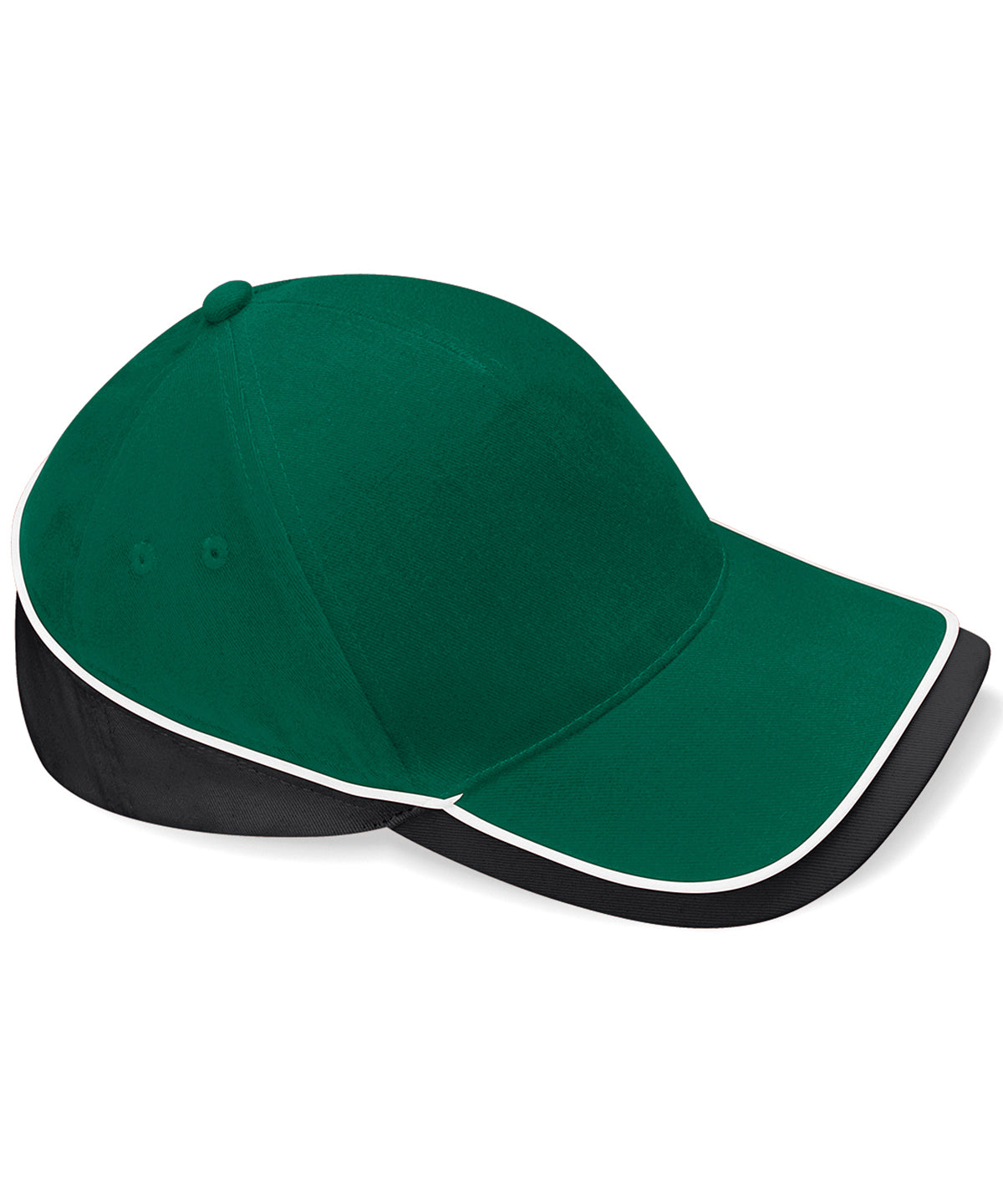 Beechfield BC171 Teamwear competition cap in Bottle/Black/White
