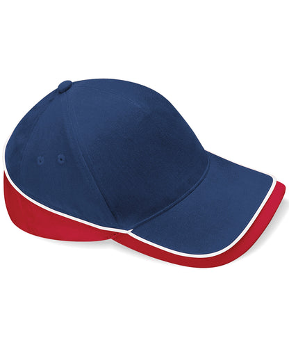 Beechfield BC171 Teamwear competition cap in French Navy/Classic Red