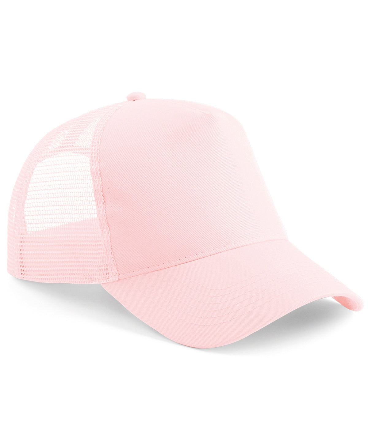 Beechfield BC640 Snapback trucker in Pastel Pink/Pastel Pink