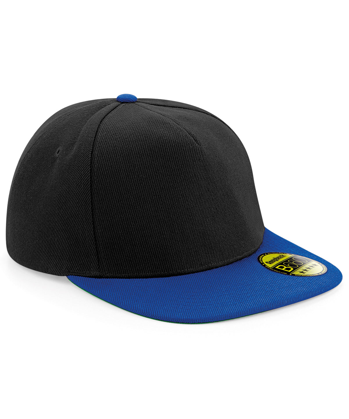 Beechfield BC660 Original flat peak snapback in Black/Bright Royal