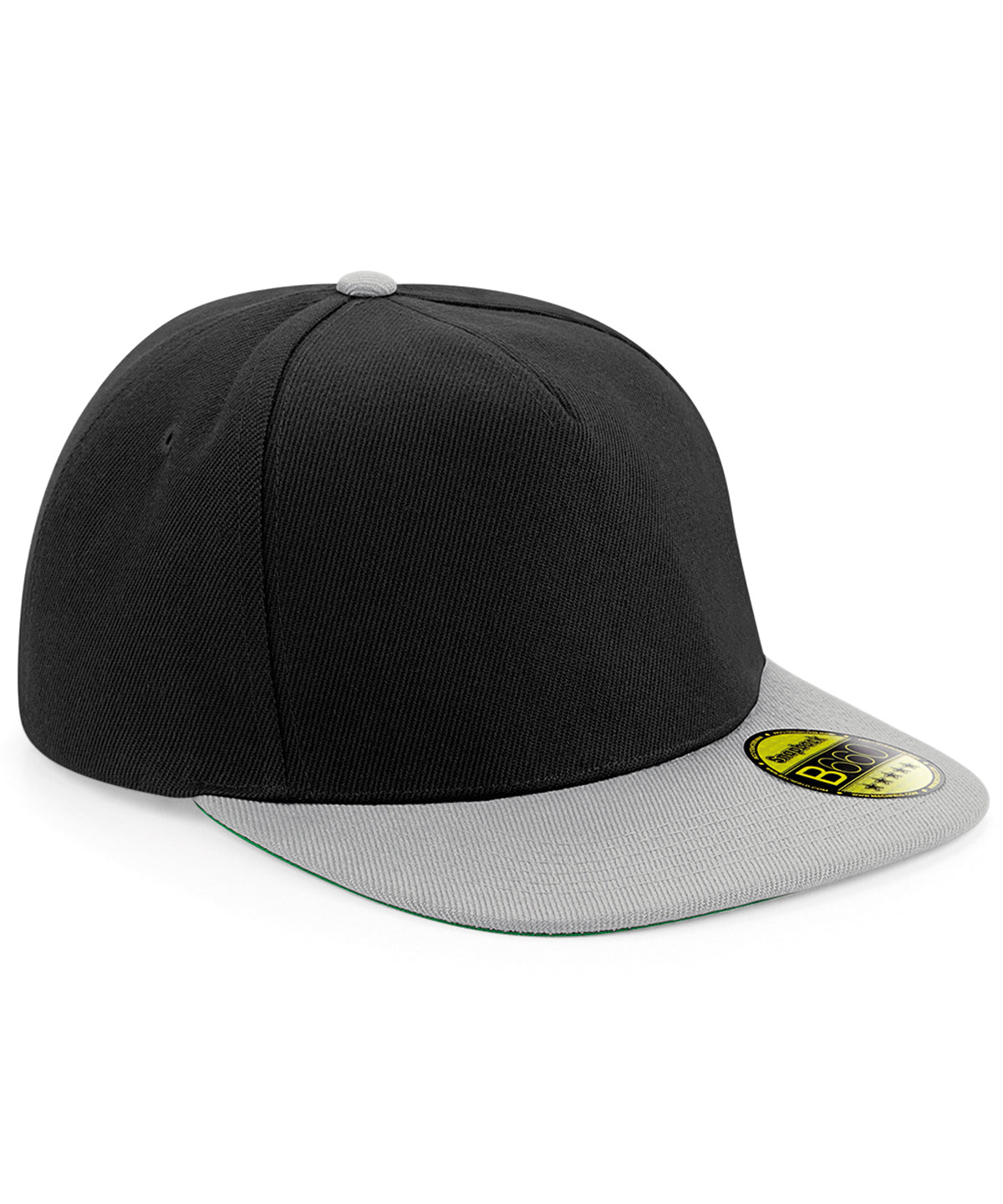 Beechfield BC660 Original flat peak snapback in Black/Grey