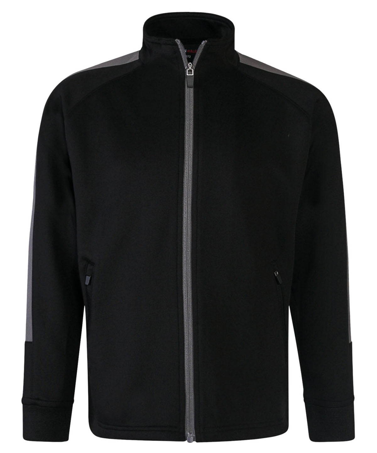 Finden & Hales LV873 Kids knitted tracksuit top in Black/Gunmetal Grey