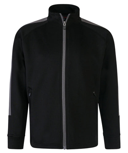 Finden & Hales LV873 Kids knitted tracksuit top in Black/Gunmetal Grey