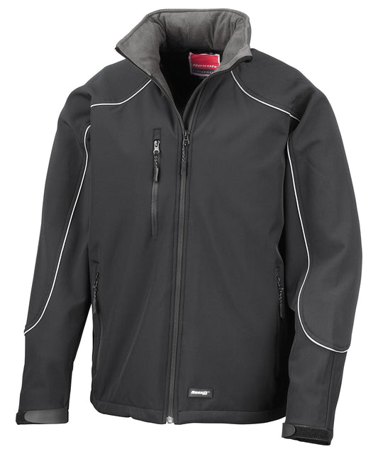 Result Workguard R118A Hooded softshell jacket in Black
