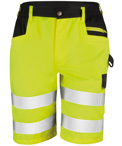Result Safeguard R328X Safety cargo shorts in Yellow