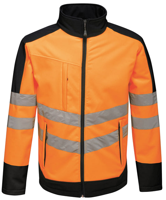 Regatta High Visibility RG382 High-vis pro softshell in Orange/Navy