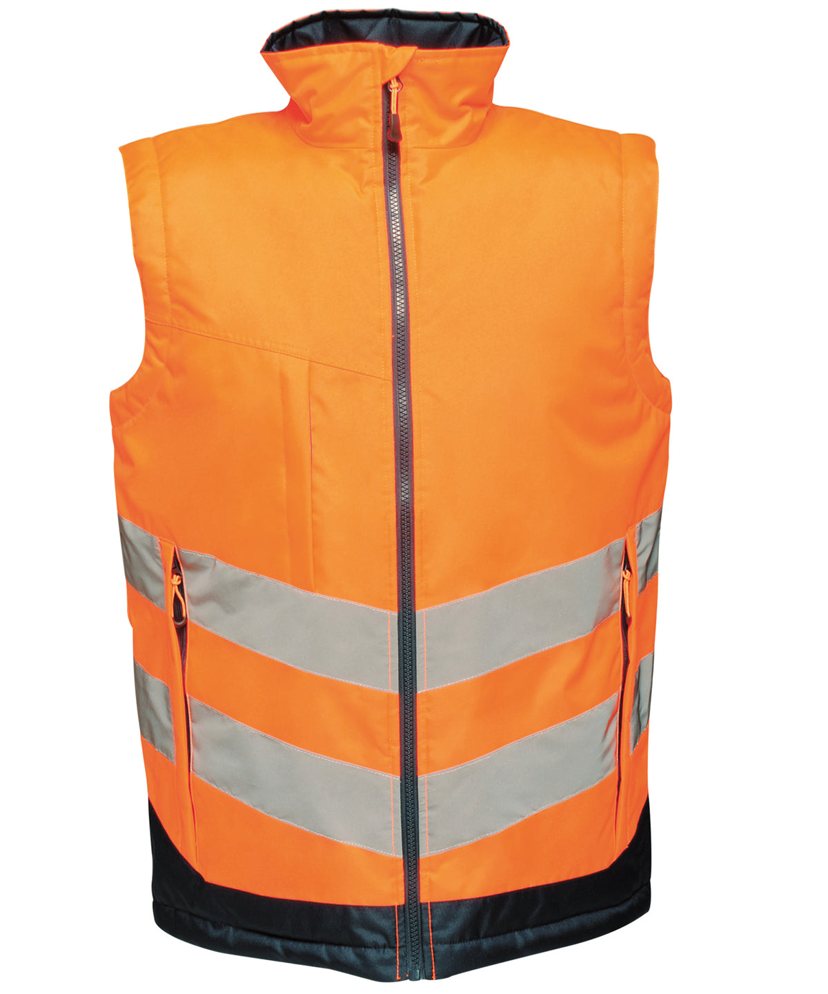 Regatta High Visibility RG383 High-vis pro bodywarmer in Orange/Navy