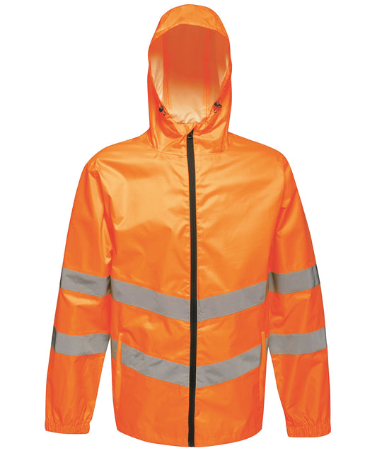 Regatta High Visibility RG385 High-vis pro pack-away jacket in Orange
