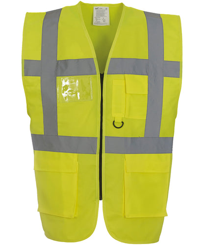 Yoko YK002 Multifunctional executive hi-vis waistcoat (HVW801) in Yellow*