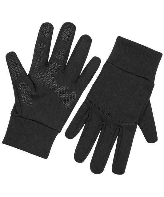 Beechfield BC310 Softshell sports tech gloves in Black
