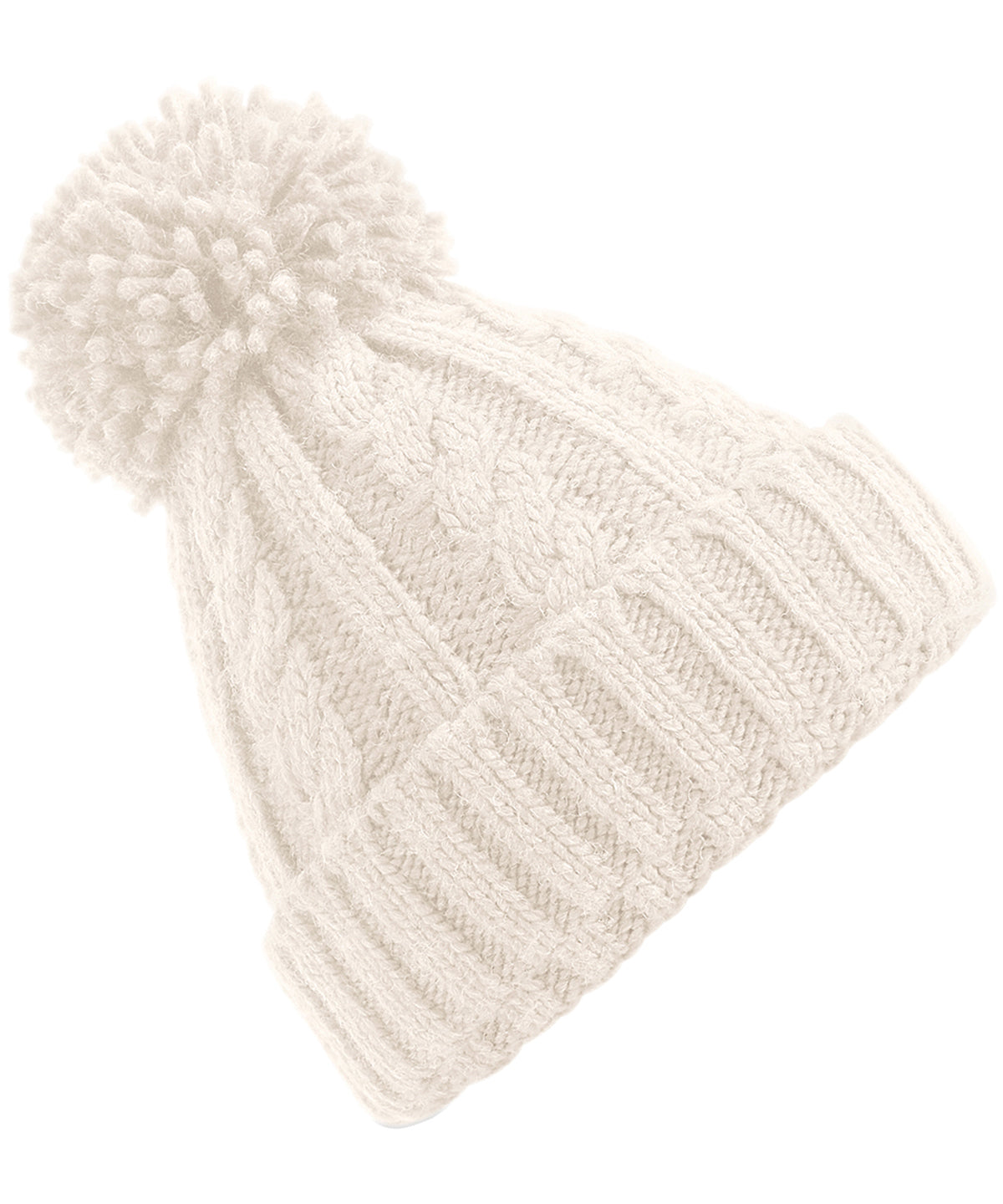 Beechfield BC480 Cable knit melange beanie in Oatmeal