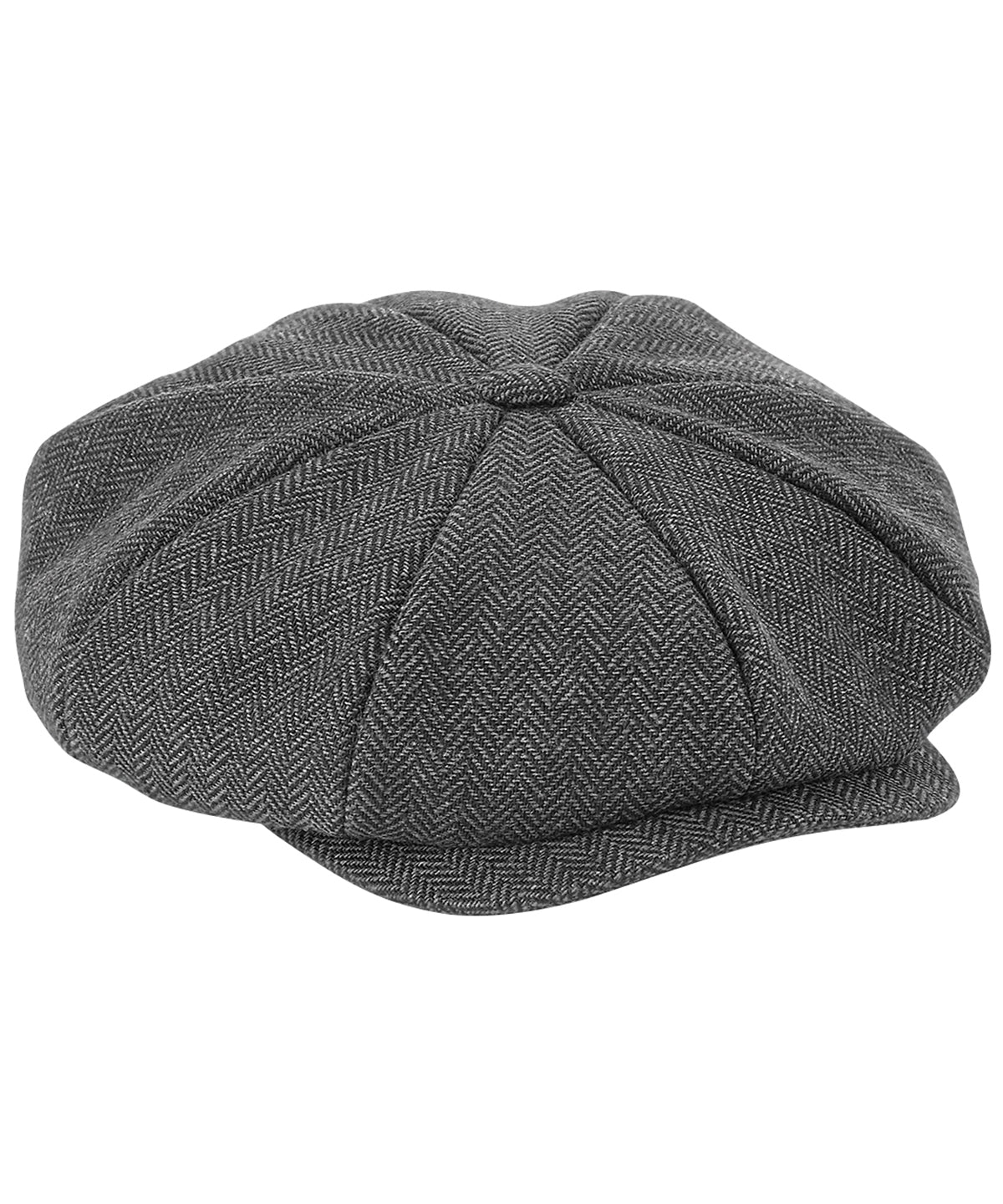 Beechfield BC628 Heritage baker boy cap in Charcoal Herringbone