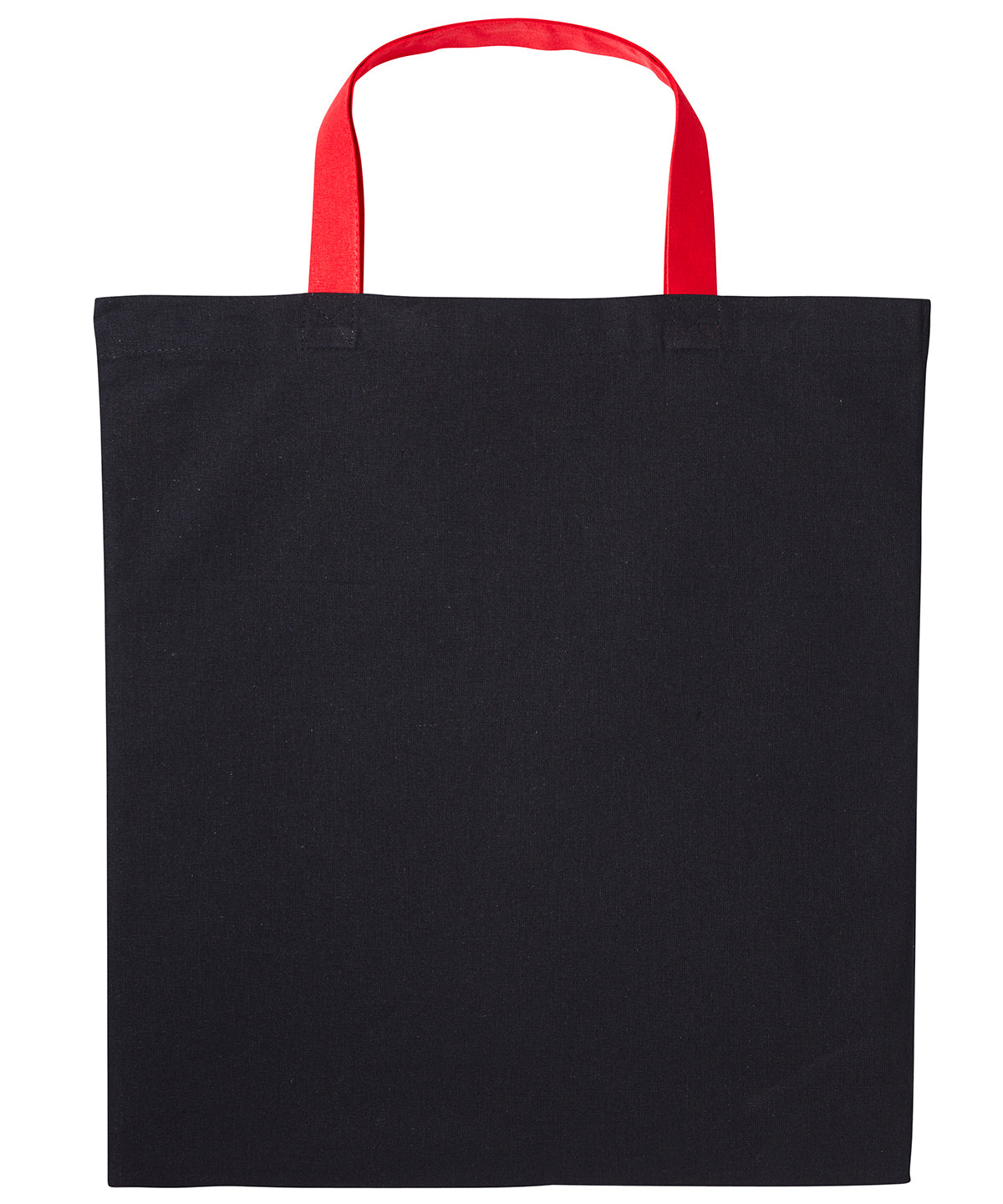 Nutshell® RL130 Varsity cotton shopper short handle in Black/Fire Red