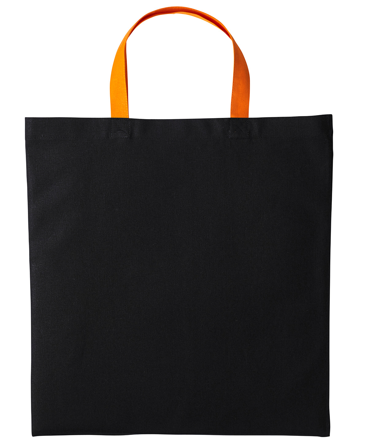 Nutshell® RL130 Varsity cotton shopper short handle in Black/Orange