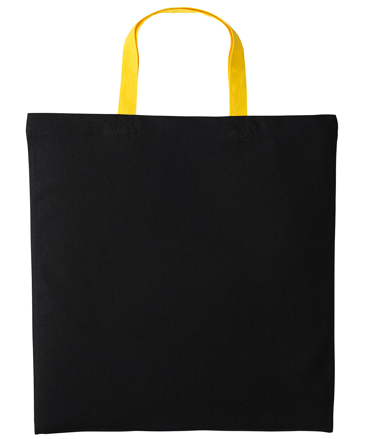 Nutshell® RL130 Varsity cotton shopper short handle in Black/Sunflower