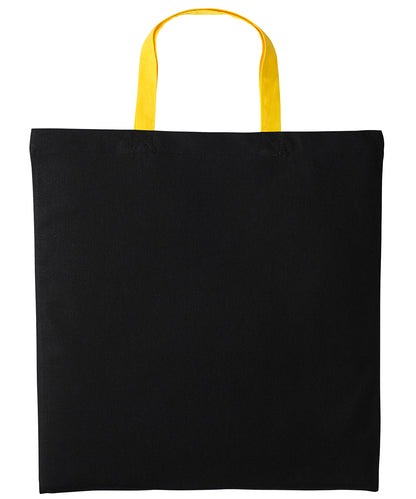 Nutshell® RL130 Varsity cotton shopper short handle in Black/Sunflower