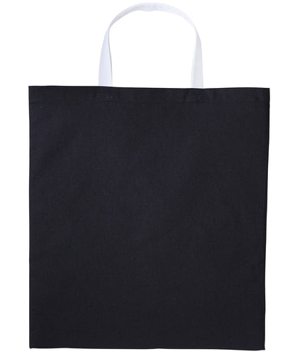Nutshell® RL130 Varsity cotton shopper short handle in Black/White
