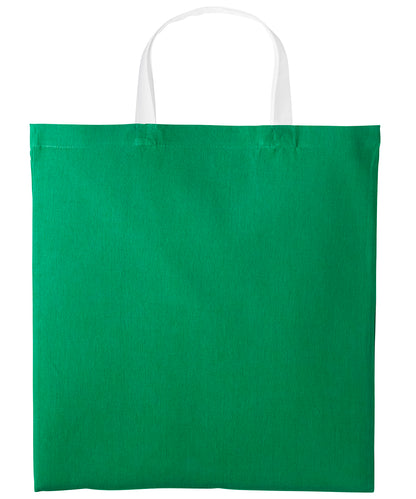 Nutshell® RL130 Varsity cotton shopper short handle in Kelly Green/White