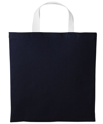 Nutshell® RL130 Varsity cotton shopper short handle in Oxford Navy/White