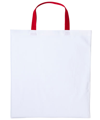 Nutshell® RL130 Varsity cotton shopper short handle in White/Red