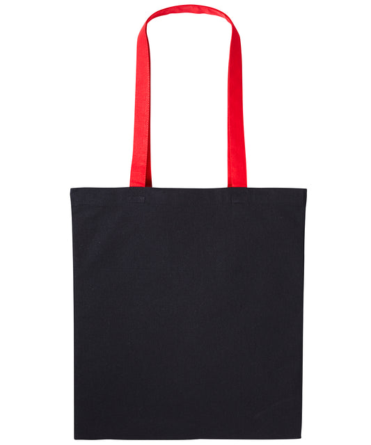 Nutshell® RL150 Varsity cotton shopper long handle in Black/Fire Red