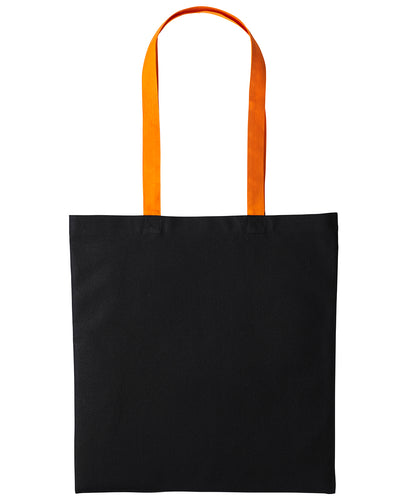 Nutshell® RL150 Varsity cotton shopper long handle in Black/Orange