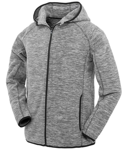 Spiro S245M Microfleece hoodi in Grey/Black