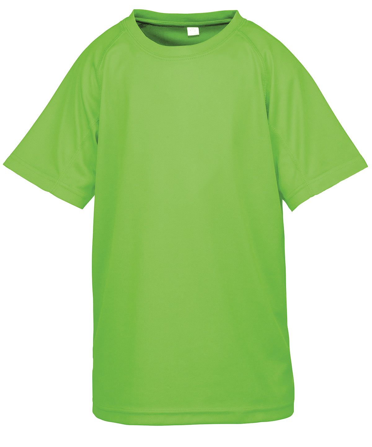 Spiro S287J Junior performance aircool tee in Lime