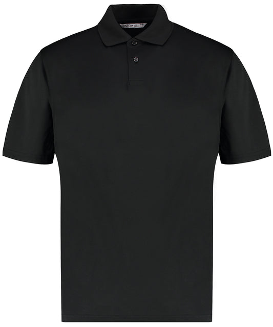 Kustom Kit KK444 Regular fit Superwash® 60° piqué polo with Cooltex® plus in Black*