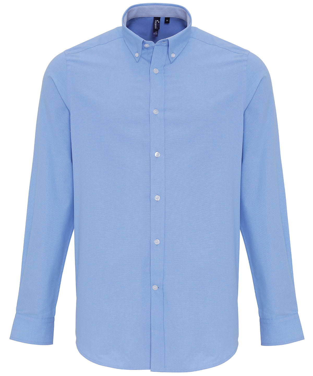Premier PR238 Cotton-rich Oxford stripes shirt in Oxford Blue