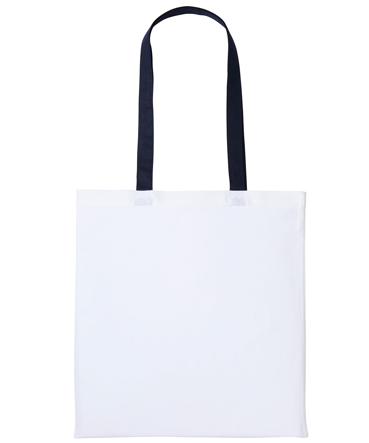 Nutshell® RL150 Varsity cotton shopper long handle in White/Oxford Navy