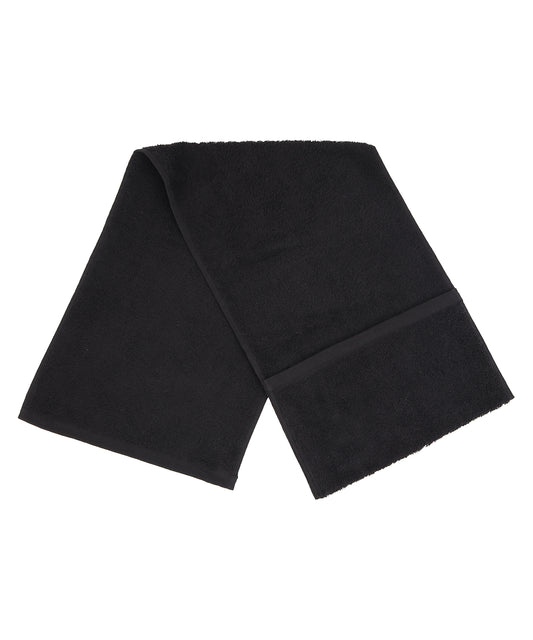 Towel City TC007 Luxury range pocket gym towel in Black
