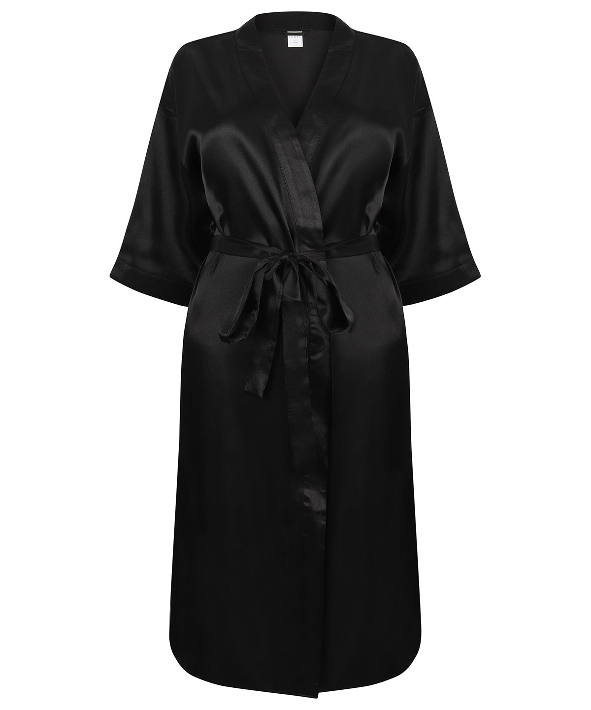 Towel City TC054 Women's satin robe in Black