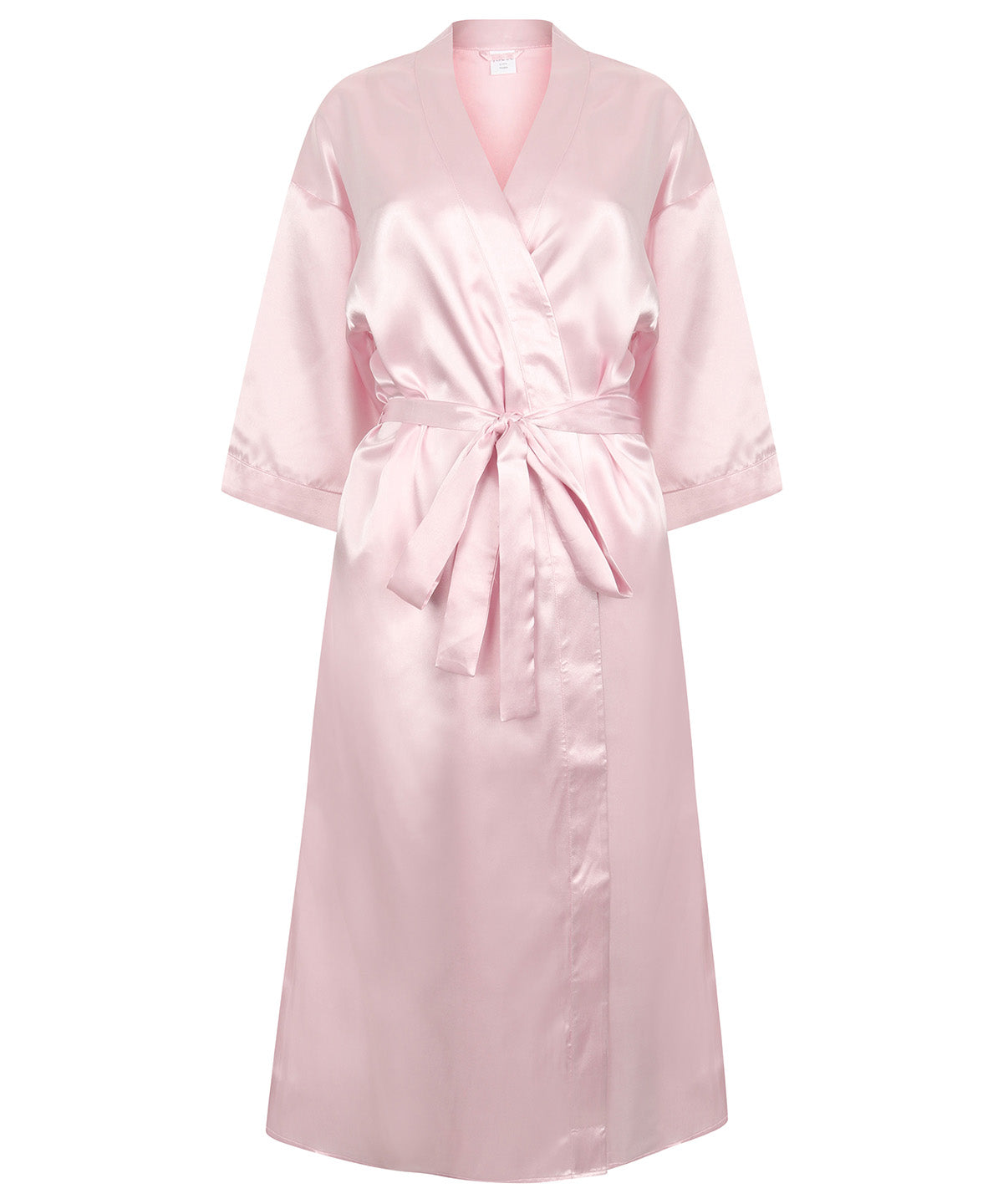Towel City TC054 Women's satin robe in Light Pink