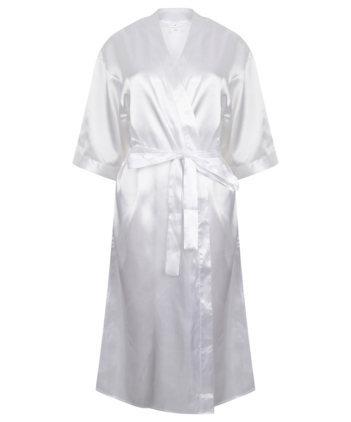 Towel City TC054 Women's satin robe in White