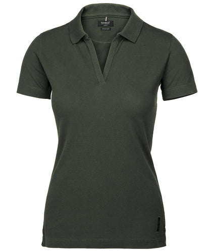 Nimbus NB52F Women’s Harvard v-neck – stretch deluxe polo in Olive