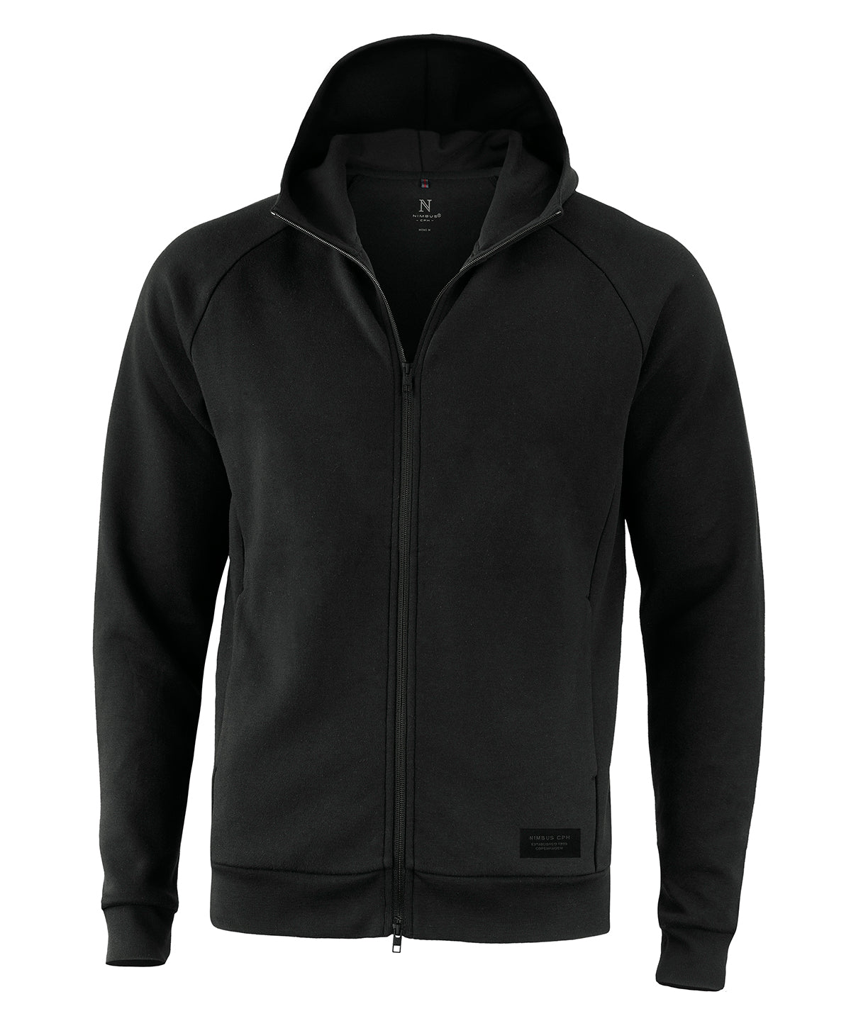 Nimbus NB96M Hampton – premium double-faced hoodie in Black