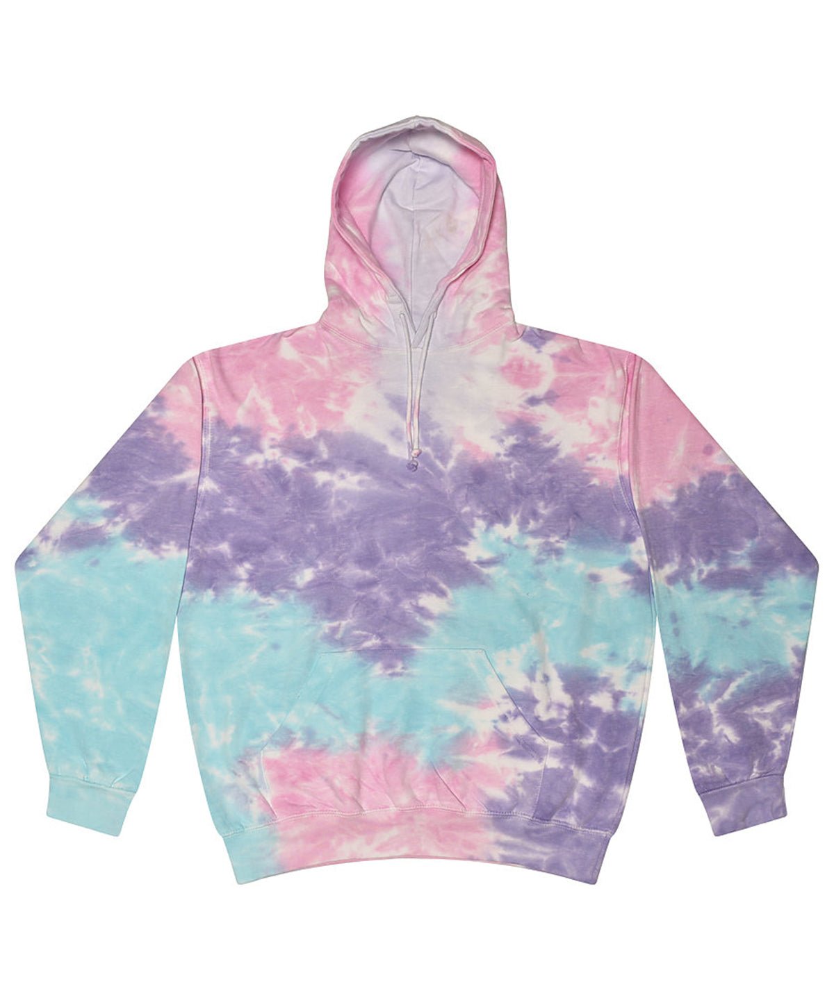Colortone TD31M Rainbow tie-dye hoodie in Cotton Candy