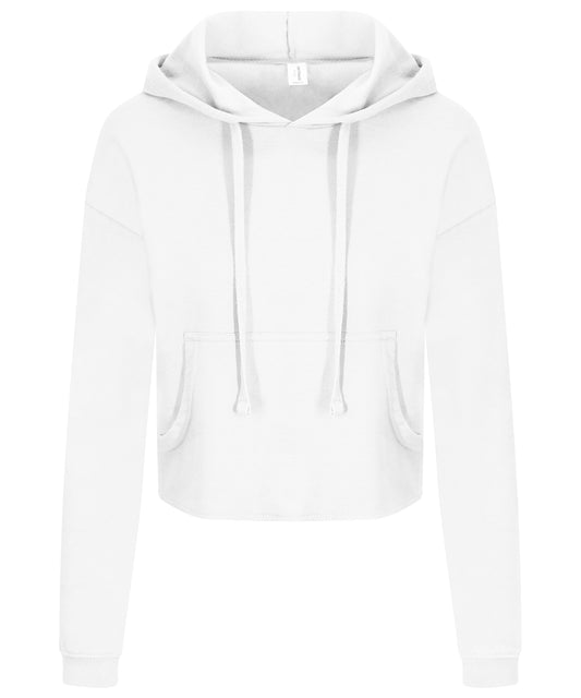 AWDis Just Hoods JH016 Women's cropped hoodie in Arctic White
