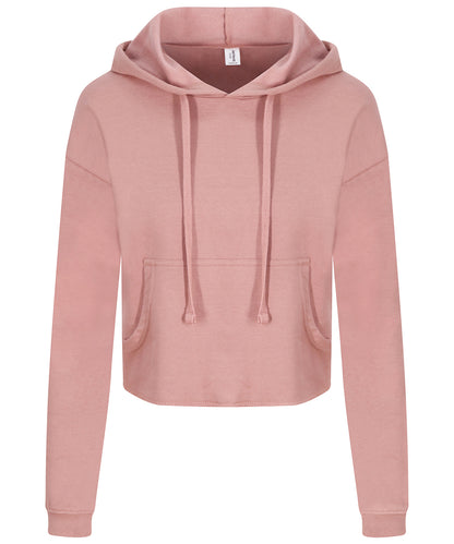 AWDis Just Hoods JH016 Women's cropped hoodie in Dusty Pink