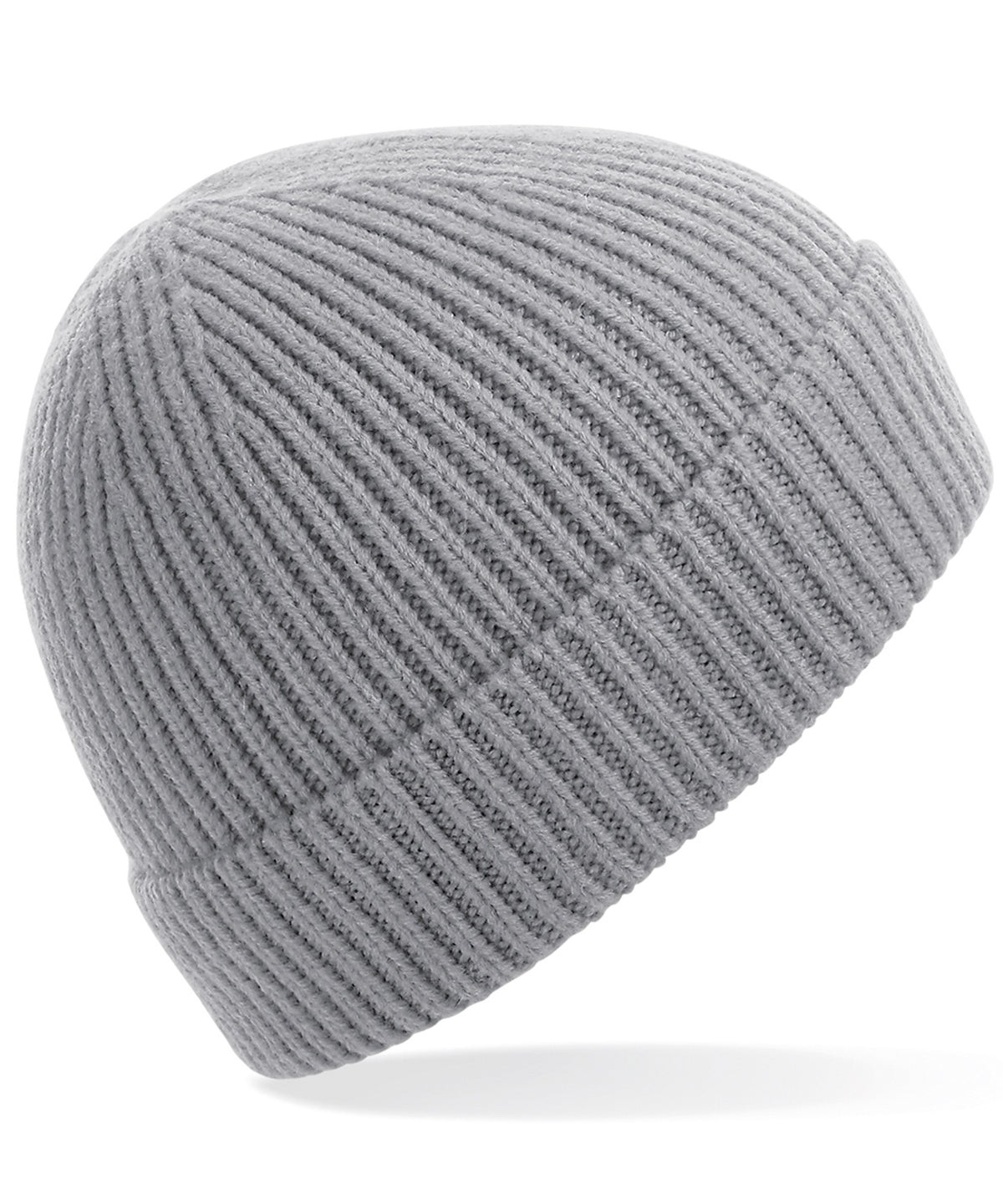 Beechfield BC380 Engineered knit ribbed beanie in Light Grey