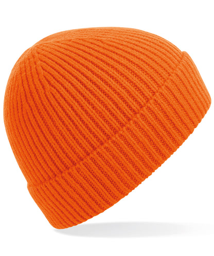 Beechfield BC380 Engineered knit ribbed beanie in Orange