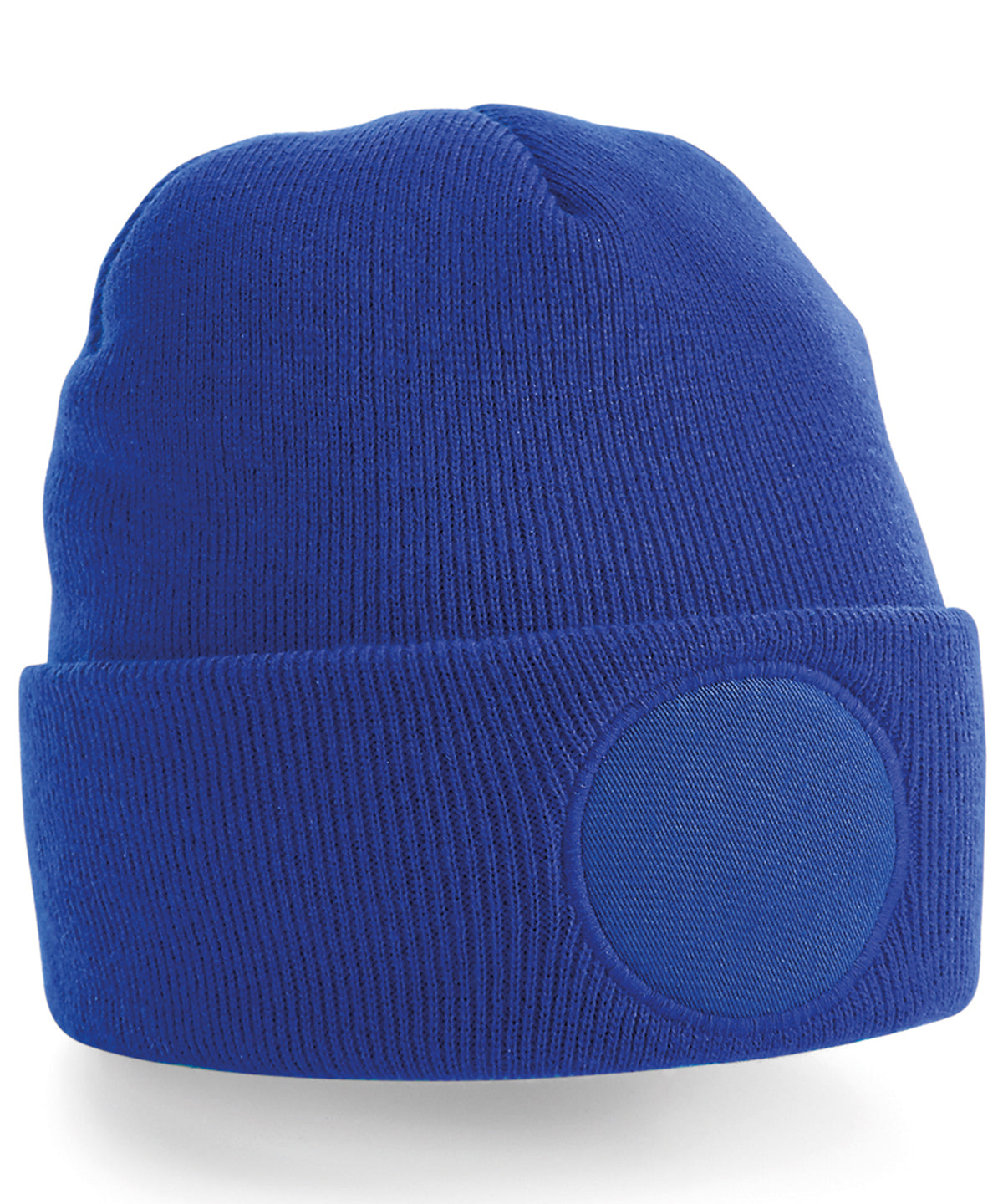 Beechfield BC446 Circular patch beanie in Bright Royal