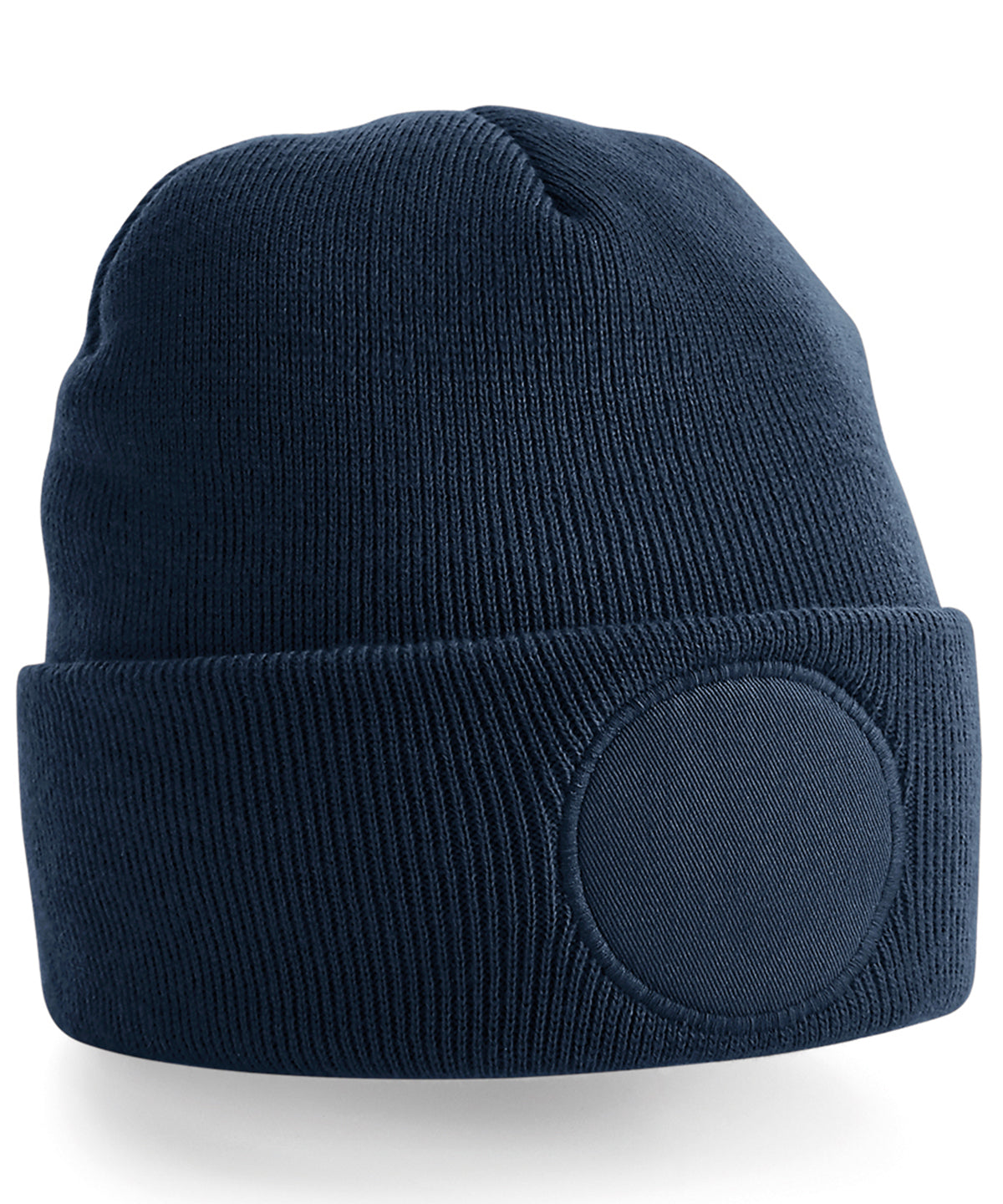 Beechfield BC446 Circular patch beanie in French Navy