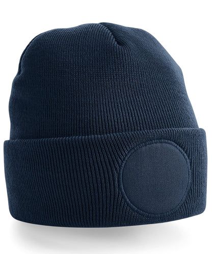 Beechfield BC446 Circular patch beanie in French Navy