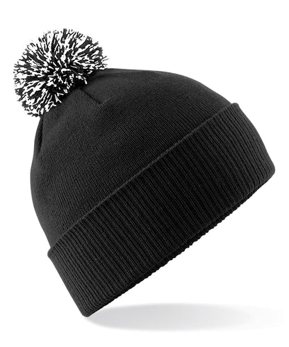 Beechfield BC450 Snowstar® beanie in Black/White