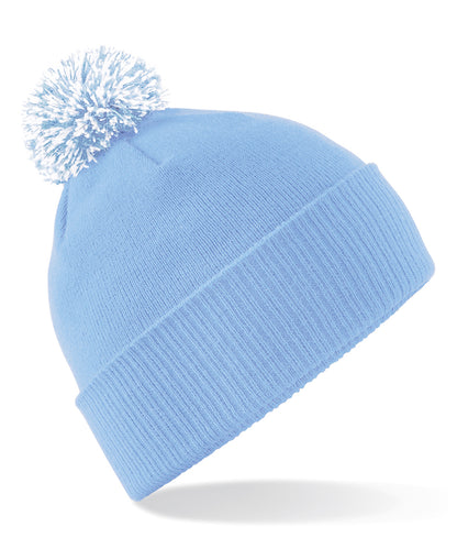 Beechfield BC450 Snowstar® beanie in Sky Blue/White