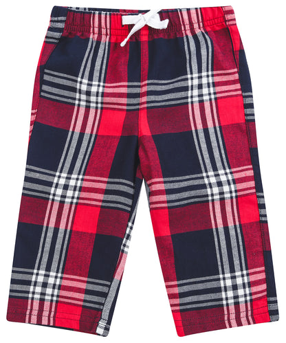 Larkwood LW83T Tartan lounge trousers in Red/Navy Check