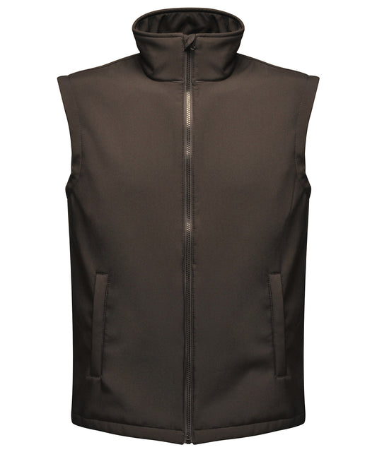 Regatta Professional RG148 Ablaze printable softshell bodywarmer in Black/Black